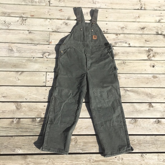 Carhartt Other - Carhartt Sandstone Duck Bib Overalls Green 40x30